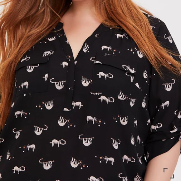 HARPER GEORGETTE PULLOVER 3/4 SLEEVE BLOUSE, size 5 - Picture 3 of 15